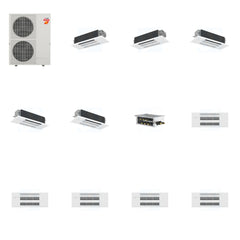 MITSUBISHI ELECTRIC Mitsubishi Multi-Zone 60000 BTU R-454B 20 SEER2 5-Zone 1-Way Ceiling Cassette Mini Split Heat Pump System - 12K+12K+18K+18K+18K