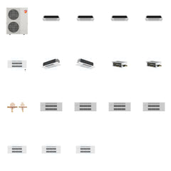 MITSUBISHI ELECTRIC Mitsubishi Multi-Zone 60000 BTU R-454B 20 SEER2 7-Zone 1-Way Ceiling Cassette Mini Split Heat Pump System - 6K+6K+6K+6K+9K+12K+18K