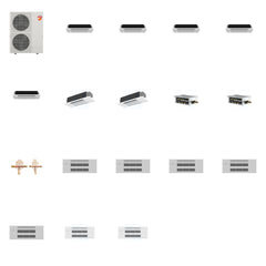 MITSUBISHI ELECTRIC Mitsubishi Multi-Zone 60000 BTU R-454B 20 SEER2 7-Zone 1-Way Ceiling Cassette Mini Split Heat Pump System - 6K+6K+6K+6K+6K+12K+12K