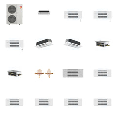MITSUBISHI ELECTRIC Mitsubishi Multi-Zone 60000 BTU R-454B 20 SEER2 6-Zone 1-Way Ceiling Cassette Mini Split Heat Pump System - 6K+9K+9K+9K+12K+18K