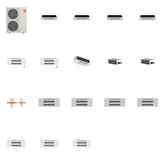 MITSUBISHI ELECTRIC Mitsubishi Multi-Zone 60000 BTU R-454B 20 SEER2 7-Zone 1-Way Ceiling Cassette Mini Split Heat Pump System - 6K+6K+6K+6K+9K+9K+18K