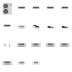 MITSUBISHI ELECTRIC Mitsubishi Multi-Zone 60000 BTU R-454B 20 SEER2 7-Zone 1-Way Ceiling Cassette Mini Split Heat Pump System - 6K+6K+6K+6K+6K+9K+18K