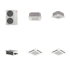 MITSUBISHI ELECTRIC Mitsubishi Multi-Zone 48000 BTU R-454B 20 SEER2 2-Zone 3'x3' Ceiling Cassette Mini Split Heat Pump System - 18K+42K