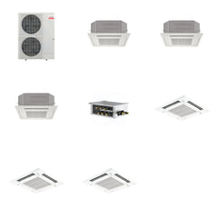 MITSUBISHI ELECTRIC Mitsubishi Multi-Zone 48000 BTU R-454B 20 SEER2 3-Zone 3'x3' Ceiling Cassette Mini Split Heat Pump System - 12K+12K+30K