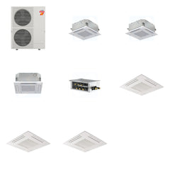 MITSUBISHI ELECTRIC Mitsubishi Multi-Zone 60000 BTU R-454B 20 SEER2 3-Zone 2'x2' Ceiling Cassette Mini Split Heat Pump System - 9K+9K+12K