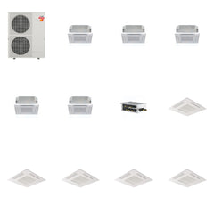 MITSUBISHI ELECTRIC Mitsubishi Multi-Zone 60000 BTU R-454B 20 SEER2 5-Zone 2'x2' Ceiling Cassette Mini Split Heat Pump System - 12K+12K+12K+12K+12K