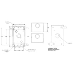 MULBERRY METAL PRODUCTS Mulberry Metal Products 30201 Royal Mountie Weatherproof Box 19 cu-in 1 Gang 3 Outlets