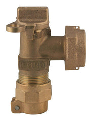FORD METER BOX Ford Meter Box KV43-444W-NL 1 in. Pack Joint x Meter Swivel Nut Brass Meter Angle Key Valve