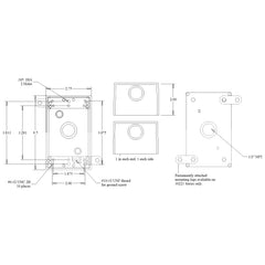 MULBERRY METAL PRODUCTS Mulberry Metal Products 30222 1-Gang Weatherproof Box with 5-1/2 inches Hubs (1 Per Side and Back)