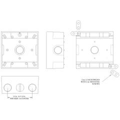 MULBERRY METAL PRODUCTS Mulberry 30266 Weatherproof Box (2 Gang, 7 Outlets, 3/4 in Hub)
