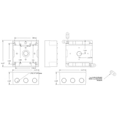 MULBERRY METAL PRODUCTS Mulberry 30269 2-Gang Weatherproof Box (7 x 1/2 in Hubs) (fka R-DOT 2IH7-1)