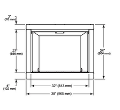 MONESSEN Monessen BUF32A Vent-Free Exacta Firebox with Clean Face and Painted Interior