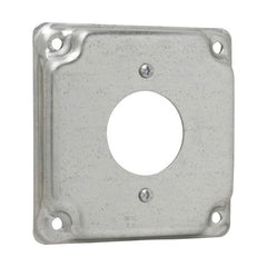 EATON Crouse Hinds TP507 Steel Raised Surface Cover With (1) Single Receptacle Opening 4-Inch x 4-Inch x 1/2-Inch