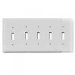 EATON Eaton PJ5W Arrow Hart Medium Size Toggle Switch Wallplate 5 Gangs