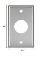 EATON Eaton 93091-BOX Wiring 1.4 inches 1 Gang SS Receptacle Wall Plate