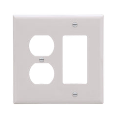 EATON Eaton PJ826W Mid-Size Combination Wall Plate 2 Gangs