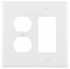 EATON Eaton PJ826W Mid-Size Combination Wall Plate 2 Gangs