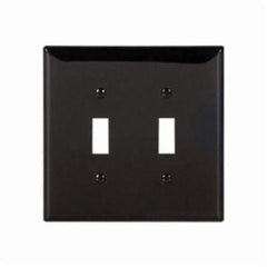 EATON Eaton PJ2BK PJ Series Mid-Sized Toggle Switch Wallplate 2 Gangs