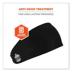 ERGODYNE Ergodyne 12702 Chill-Its 6634 Cooling Headband, Performance Knit, Black