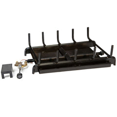 GRAND CANYON Grand Canyon 2BRN-ST24-SS Gas Logs Stainless Steel 2 Burner See-Through, 24 in.