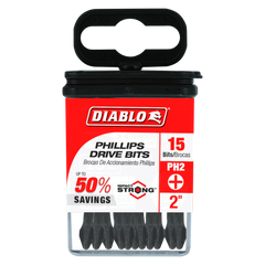 DIABLO Diablo DPH22P15 #2 Phillips Drive Bit 2 inches (15-Pack)