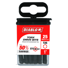 DIABLO Diablo DT251P25 1 in. #25 Torx Drive Bits (25-Pack)