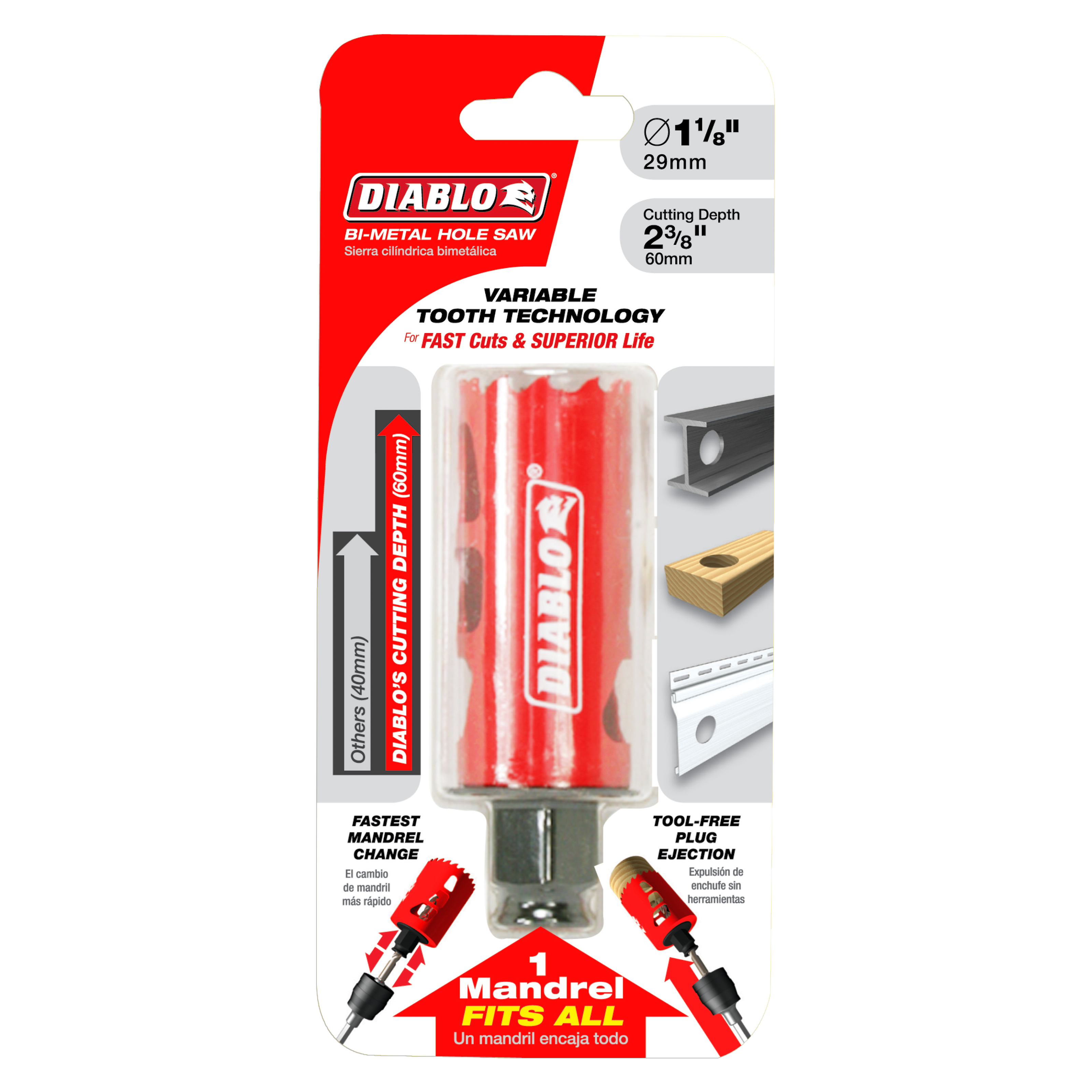 DIABLO Diablo DHS1125 1-1/8 in. Bi-Metal Hole Saw