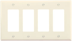 EATON Eaton PJ264LA Mid-Size Polycarbonate 4-Gang Decorator GFCI Wallplate