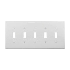 EATON Eaton PJ5W Arrow Hart Medium Size Toggle Switch Wallplate 5 Gangs