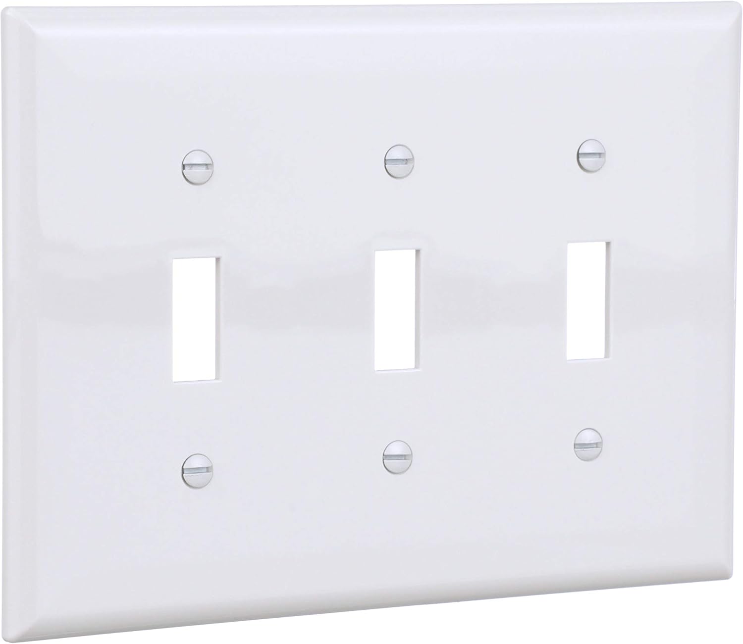 EATON Eaton PJ3W Toggle Switch Wallplate 3 Gangs