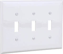 EATON Eaton PJ3W Toggle Switch Wallplate 3 Gangs