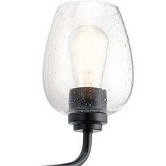 KICHLER Kichler 45128BKCS Valserrano 2 Light 15 inch Black Wall Mt Bath 2 Arm Wall Light