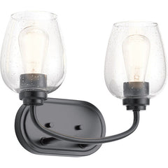 KICHLER Kichler 45128BKCS Valserrano 2 Light 15 inch Black Wall Mt Bath 2 Arm Wall Light