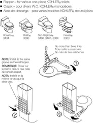 KOHLER Kohler GP84995 Genuine Part Flapper (Hinge) 2 inches 1 Count (Pack of 1)