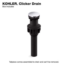 KOHLER Kohler RH1274364-CP Clicker Drain With Overflow