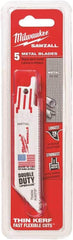 MILWAUKEE Milwaukee 48-00-5182 Thin Kerf Sawzall® Reciprocating Saw Blade, 6 Inch L, 84 T (5 Pack)