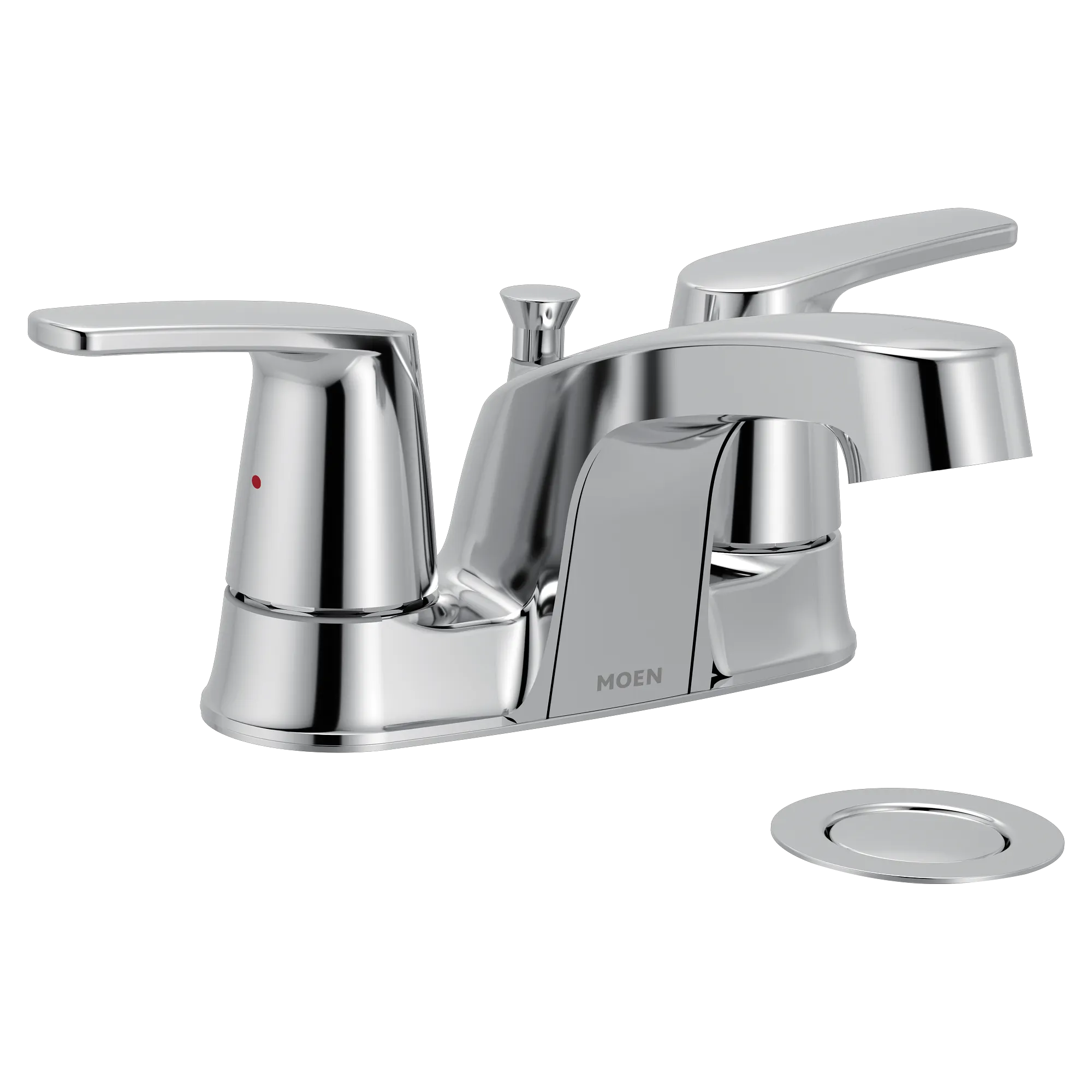 MOEN Moen 499525 Chateau Chrome Two-Handle Low Arc Bathroom Faucet