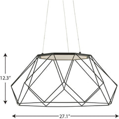 PROGRESS LIGHTING Progress Lighting P500320-031-30 Geodesic LED Pendant 38W 27.1 inch