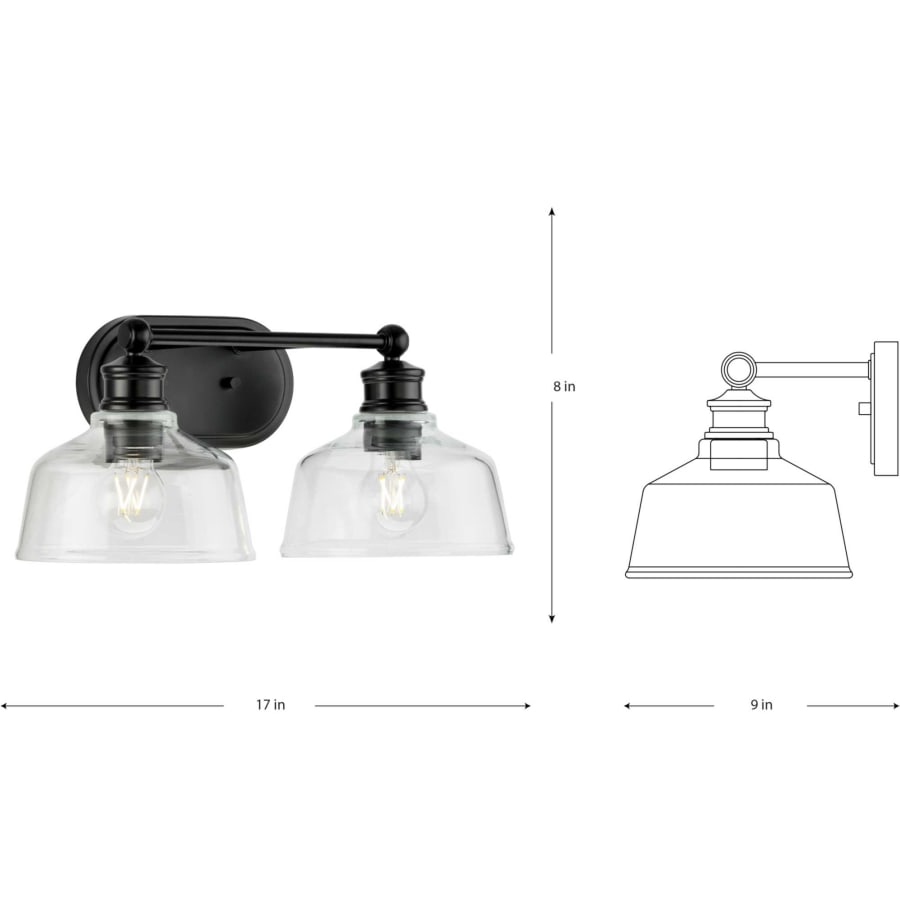PROGRESS LIGHTING Progress Lighting P300396-163 Singleton Collection 2-light vanity light 17 inch