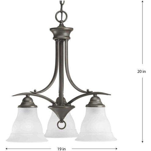 PROGRESS LIGHTING Progress Lighting P4324-20 Trinity 20 in. 100W 3-Light Medium E-26 Chandelier