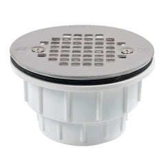 SIOUX CHIEF Sioux Chief 825-2P 2 in PVC Shower Module Drain with 4-1/4 Threaded Stainless Steel Grate