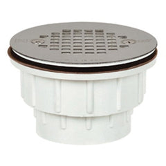 SIOUX CHIEF Sioux Chief 825-2P 2 in PVC Shower Module Drain with 4-1/4 Threaded Stainless Steel Grate