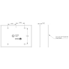 MULBERRY METAL PRODUCTS Mulberry Metal Products 30284 Weatherproof electric box cover blank cover 3-gang