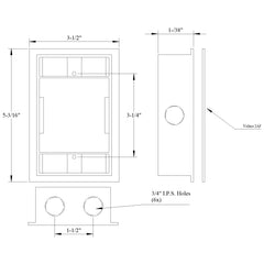 MULBERRY METAL PRODUCTS Mulberry Metal Products 30289 Flanged box extension (6) 3/4 inch outlets