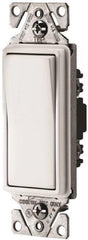 EATON Eaton 7501W Deco Rocker Switch, 15 A, 120/277 V