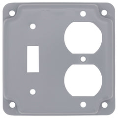DIVERSITECH Diversitech PI368 Box Cover 4 inches x 4 inches Raised 1/2 inches Toggle Duplex Recep 1900 Steel