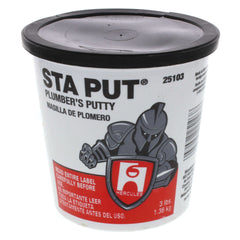 HERCULES Hercules 25103 3 lb, Pail, Solid, Off-White, Sta Put Plumber Putty
