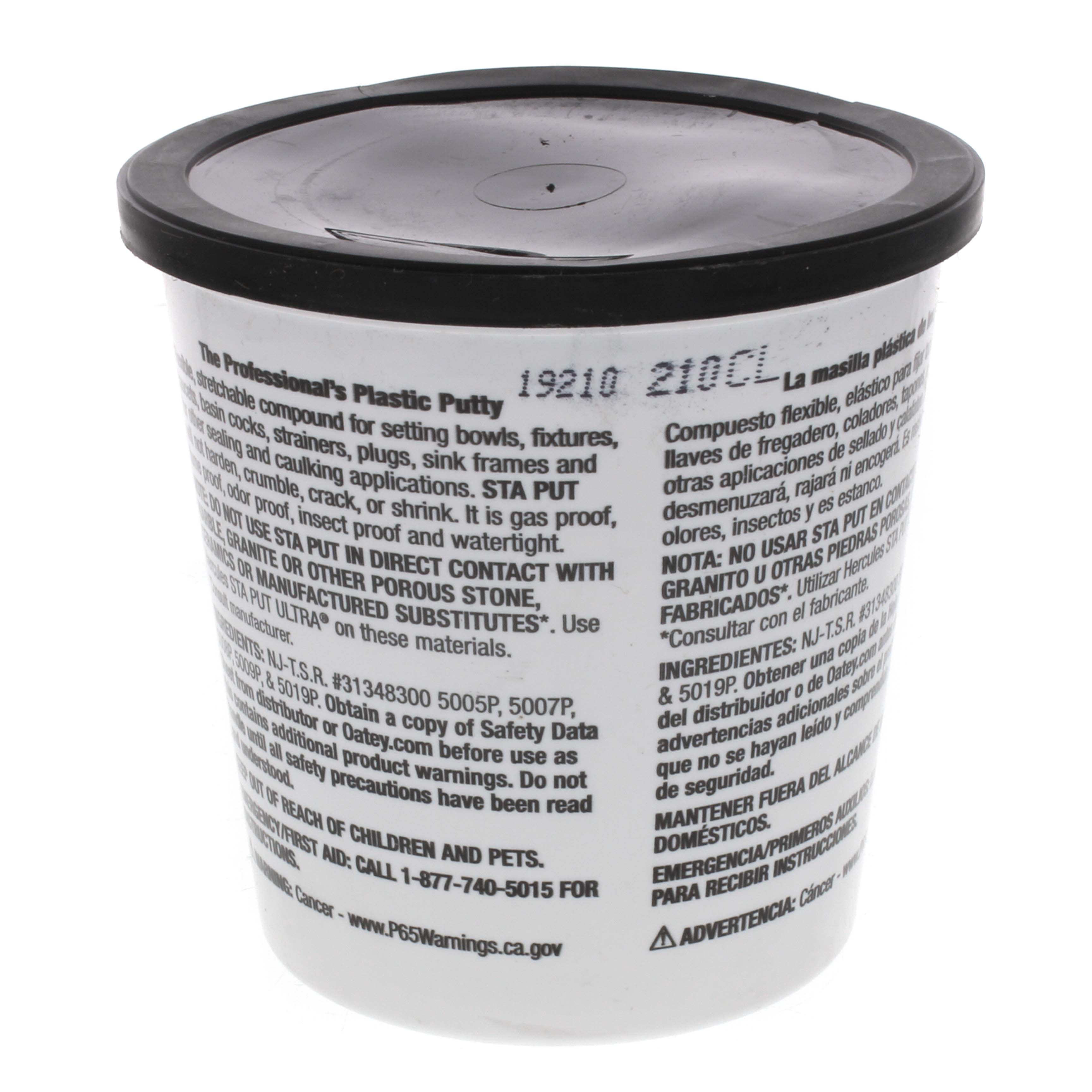 HERCULES Hercules 25103 3 lb, Pail, Solid, Off-White, Sta Put Plumber Putty