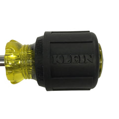 KLEIN TOOLS Klein Tools 600-1 Stubby Screwdriver, Round Shank, 1/4 inches Keystone Tip, Size 1-1/2 inches