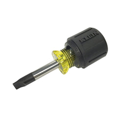 KLEIN TOOLS Klein Tools 600-1 Stubby Screwdriver, Round Shank, 1/4 inches Keystone Tip, Size 1-1/2 inches